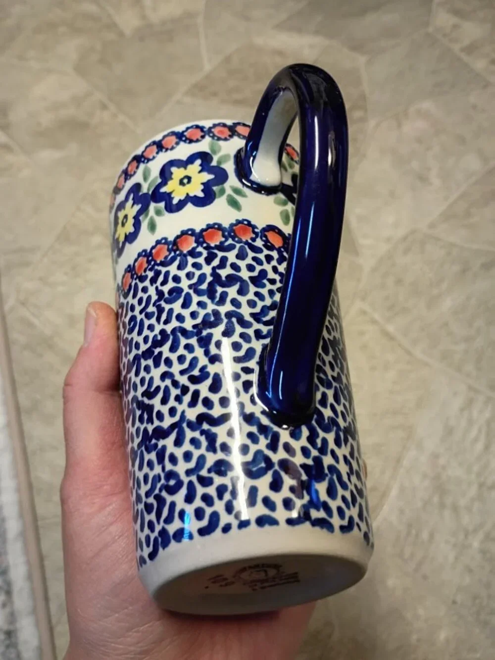 Polish Pottery Tall Mug